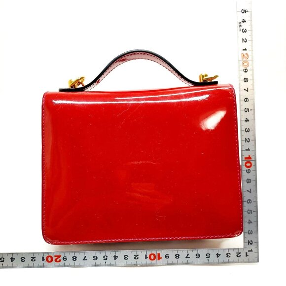 Louis Vuitton Red Patent Leather Hand Bag mon-541-091225 - Picture 2 of 12